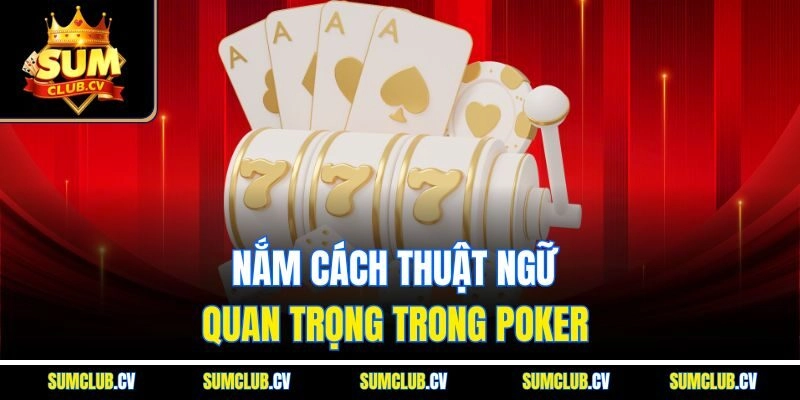 Nắm cách thuật ngữ quan trọng trong poker